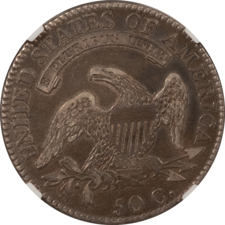 Early Halves 1818 CAPPED BUST HALF DOLLAR – NGC VF-35, ATTRACTIVE