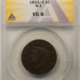 Classic Head Large Cents 1814 CLASSIC HEAD LARGE CENT, S-295, PLAIN 4 – ANACS G-4