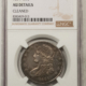 Early Halves 1837 CAPPED BUST HALF DOLLAR NGC XF DETAILS CLEANED, VERY LIGHT CLEANING, NICE!