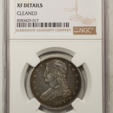 Early Halves 1837 CAPPED BUST HALF DOLLAR NGC XF DETAILS CLEANED, VERY LIGHT CLEANING, NICE!