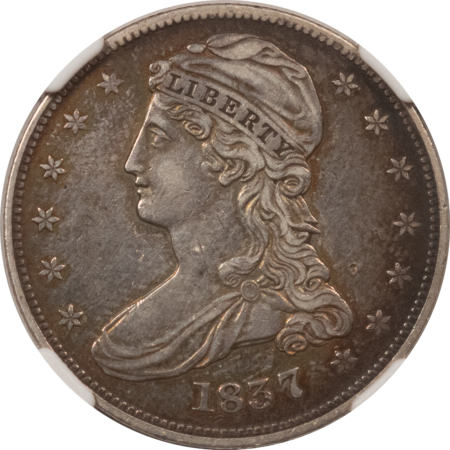 Early Halves 1837 CAPPED BUST HALF DOLLAR NGC XF DETAILS CLEANED, VERY LIGHT CLEANING, NICE!