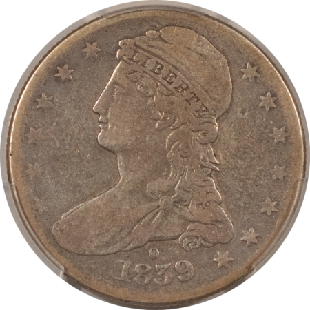 Early Halves 1839-O CAPPED BUST HALF DOLLAR – PCGS GENUINE CLEANED-VG DETAIL, GREAT LOOK!