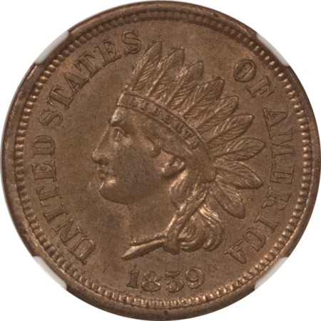 Indian 1859 INDIAN CENT – NGC MS-62
