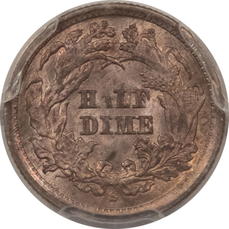Liberty Seated Half Dimes 1864-S SEATED LIBERTY HALF DIME – PCGS MS-64 LOW MINTAGE CIVIL WAR DATE! PRETTY!