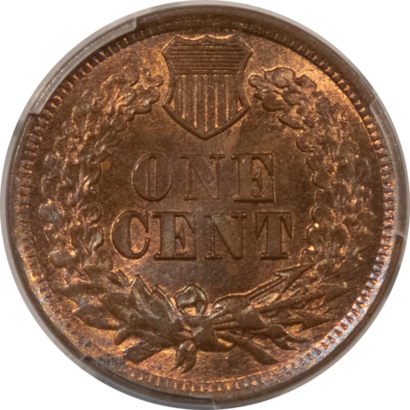 Indian 1865 INDIAN CENT, FANCY 5, PCGS MS-65 BN, SHOULD HAVE BEEN DESIGNATED RB-PQ!