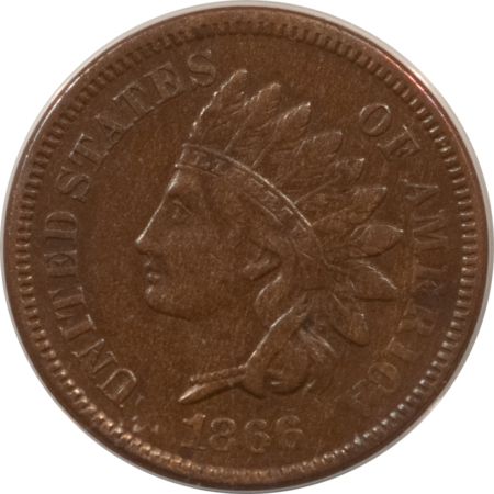 Indian 1866 INDIAN CENT – ANACS EF-40
