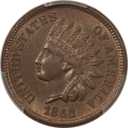 CAC Approved Coins 1866 INDIAN CENT – PCGS MS-63, SMOOTH AND PREMIUM QUALITY! CAC APPROVED!