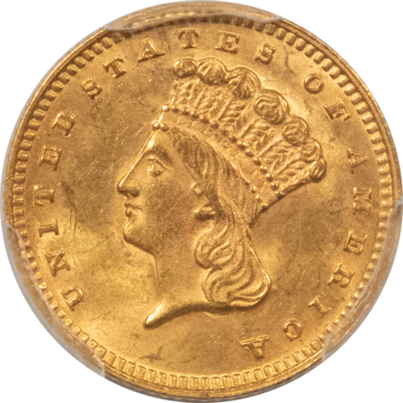 $1 1874 $1 GOLD TY III, PCGS MS-63, WHOLESOME SATINY LUSTER & CHOICE!