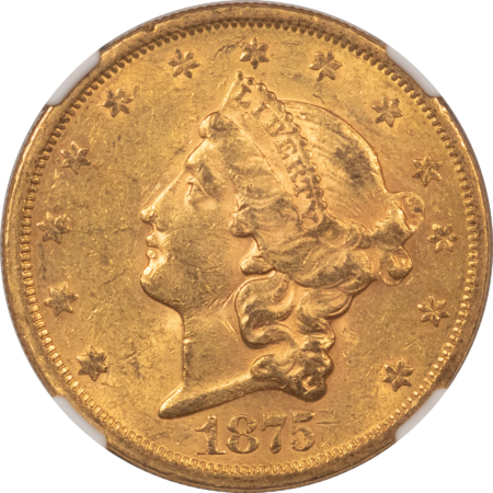 $20 1875-S TYPE 2 $20 LIBERTY HEAD DOUBLE EAGLE – NGC AU-58