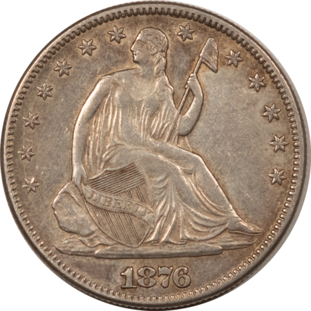 Early Halves 1876 SEATED LIBERTY HALF DOLLAR – NICE HIGH GRADE EXAMPLE!