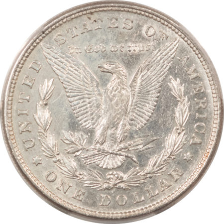 Morgan Dollars 1878 7TF $1 MORGAN DOLLAR, REVERSE OF 1878 – PCGS GENUINE, CLEANED-AU DETAIL!