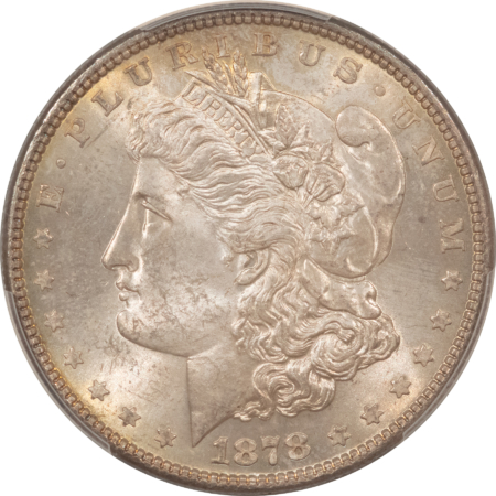 Morgan Dollars 1878 7TF $1 MORGAN DOLLAR, REV OF 1878 – PCGS MS-63