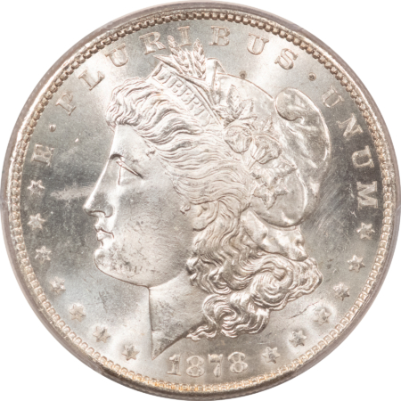 Morgan Dollars 1878-S $1 MORGAN DOLLAR – PCGS MS-64, WHITE HEADLIGHT!