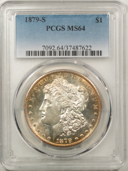 Morgan Dollars 1879-S $1 MORGAN DOLLAR – PCGS MS-64, LOOKS 65, PREMIUM QUALITY!