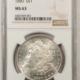 Morgan Dollars 1880 $1 MORGAN DOLLAR – PCGS MS-60, WHITE