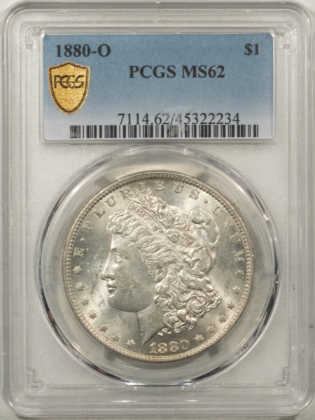 Morgan Dollars 1880-O $1 MORGAN DOLLAR – PCGS MS-62