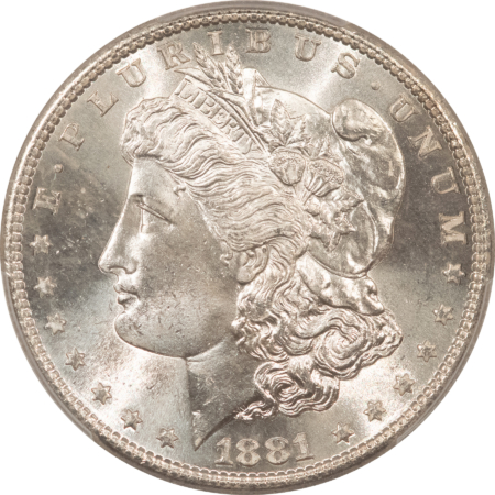 Morgan Dollars 1881-S $1 MORGAN DOLLAR – PCGS MS-65, BLAST WHITE GEM!