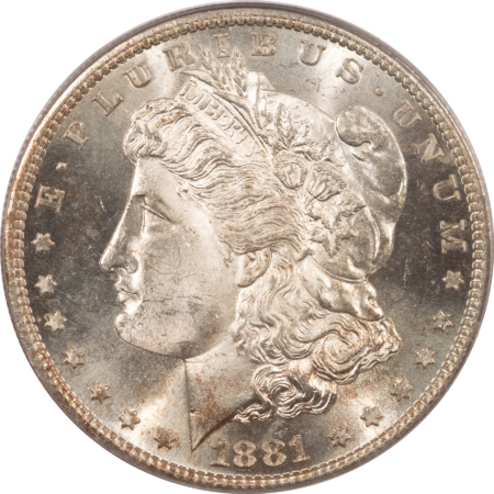 Morgan Dollars 1881-S $1 MORGAN DOLLAR – PCGS MS-64, LOOKS 65! PREMIUM QUALITY!