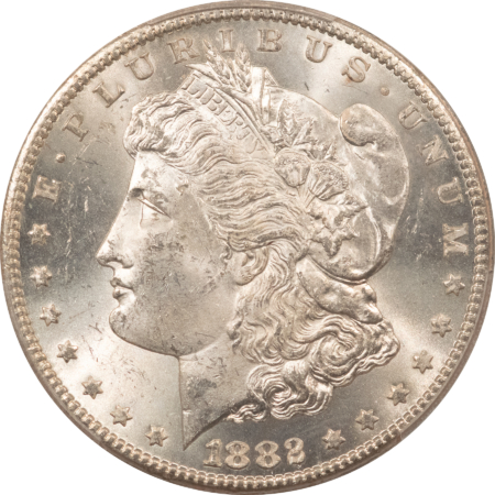Morgan Dollars 1882-CC $1 MORGAN DOLLAR – PCGS MS-64, BLAST WHITE CARSON CITY!