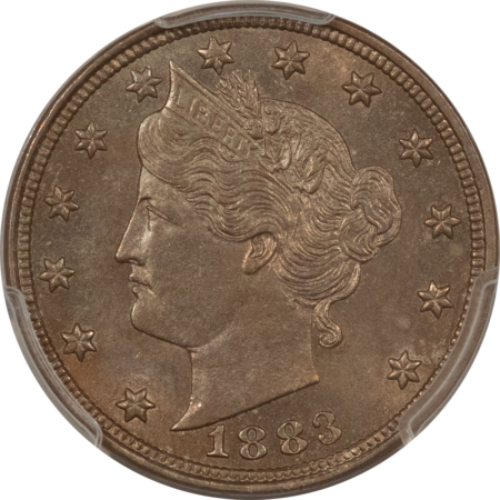 Liberty Nickels 1883 LIBERTY NICKEL WITH CENTS – PCGS MS-63, CHOICE AND ORIGINAL!