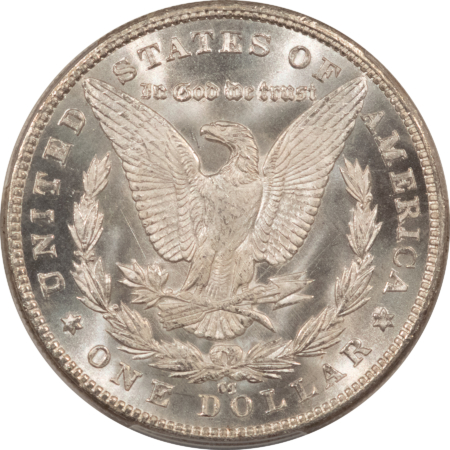 Dollars 1883-CC MORGAN DOLLAR $1, PCGS MS-66, SNOW WHITE, CLEAN PUFFY CHEEK! CARSON CITY