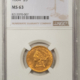 $5 1885 $5 LIBERTY GOLD, PCGS MS-62 CAC, “FAIRMONT COLLECTION”-FRESH & CHOICE!