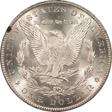 Morgan Dollars 1884-CC $1 MORGAN DOLLAR GSA – NGC MS-64, BOX/CARD, LOOKS GEM, PQ! CARSON CITY!