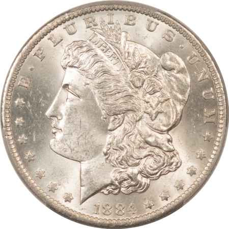 Morgan Dollars 1884-O $1 MORGAN DOLLAR – PCGS MS-63, BLAST WHITE!