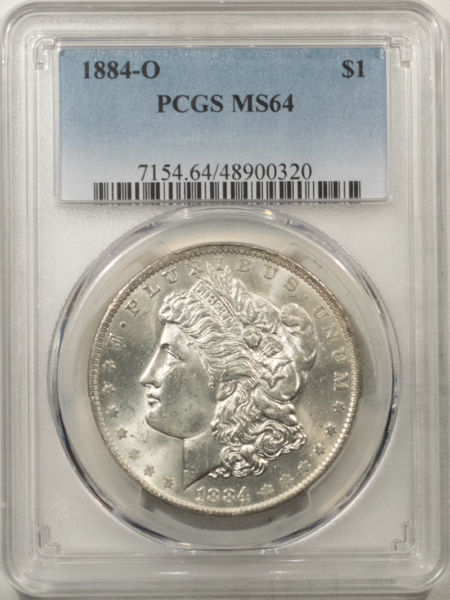 Morgan Dollars 1884-O $1 MORGAN DOLLAR – PCGS MS-64 WHITE & NICE!