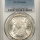 Morgan Dollars 1886 $1 MORGAN DOLLAR – PCGS AU-58, LOOKS UNCIRCULATED, WHITE!
