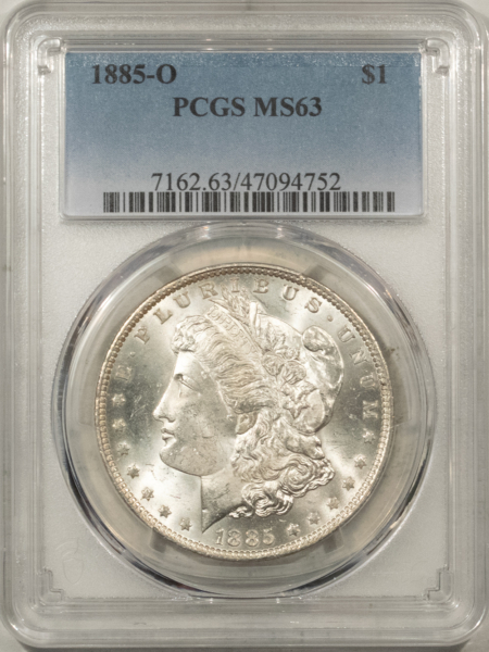 Morgan Dollars 1885-O $1 MORGAN DOLLAR – PCGS MS-63