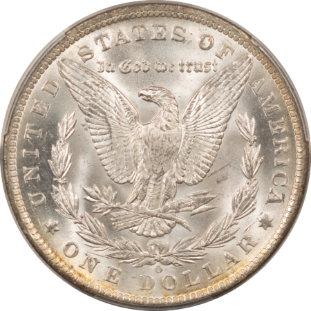 Morgan Dollars 1885-O $1 MORGAN DOLLAR – PCGS MS-64, ARC OF PRETTY COLOR!