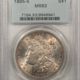 Morgan Dollars 1887-O $1 MORGAN DOLLAR – PCGS MS-63, FRESH! OLD GREEN HOLDER!