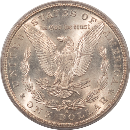 Morgan Dollars 1885-S $1 MORGAN DOLLAR – PCGS MS-63, OLD GREEN HOLDER & PREMIUM QUALITY!