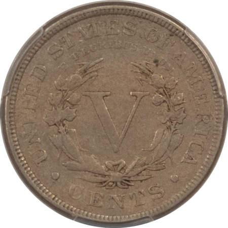 Liberty Nickels 1886 LIBERTY NICKEL – PCGS GENUINE, SPOT REMOVED-VF DETAIL, NICE LOOK, KEY-DATE!