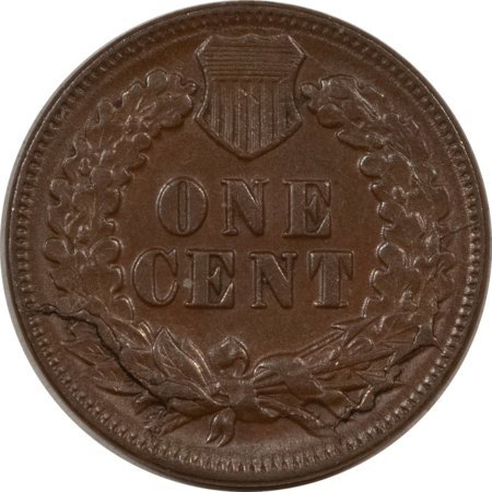 Indian 1887 INDIAN CENT – NEARLY UNCIRCULATED, REALLY STONG REVERSE DIE CRACKS & CUDS!