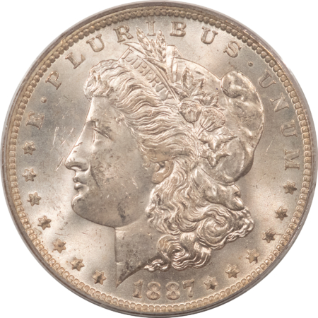 Morgan Dollars 1887-O $1 MORGAN DOLLAR – PCGS MS-63, FRESH! OLD GREEN HOLDER!