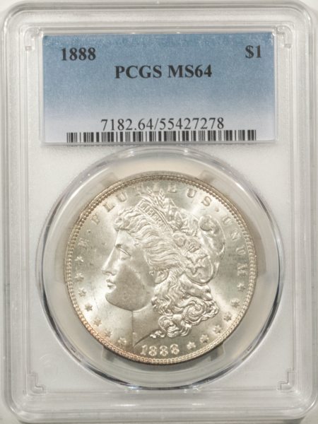 Morgan Dollars 1888 $1 MORGAN DOLLAR – PCGS MS-64
