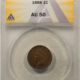 Lincoln Cents (Wheat) 1910-S LINCOLN CENT – ANACS MS-62 BN