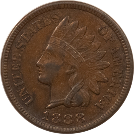 Indian 1888 INDIAN CENT – ANACS AU-50