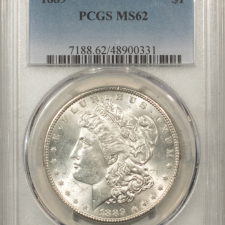 Morgan Dollars 1889 $1 MORGAN DOLLAR – PCGS MS-62 WHITE