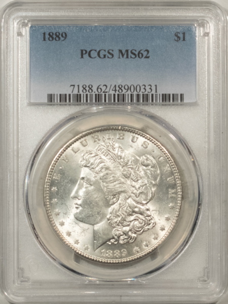 Morgan Dollars 1889 $1 MORGAN DOLLAR – PCGS MS-62 WHITE