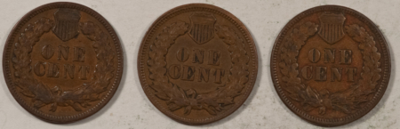 Indian 1889 1890 1891 INDIAN CENTS, LOT/3 – HIGH GRADE EXAMPLES!
