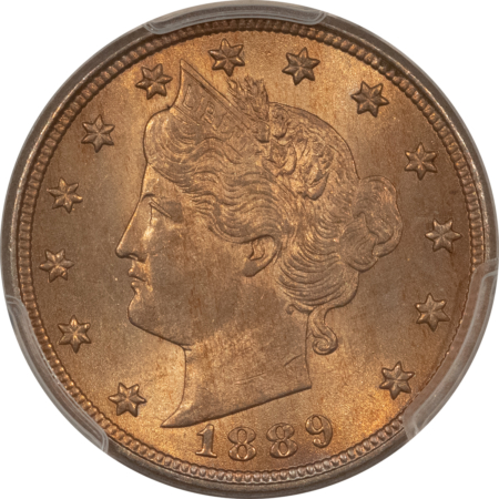 Liberty Nickels 1889 LIBERTY NICKEL – PCGS MS-63, PRETTY!