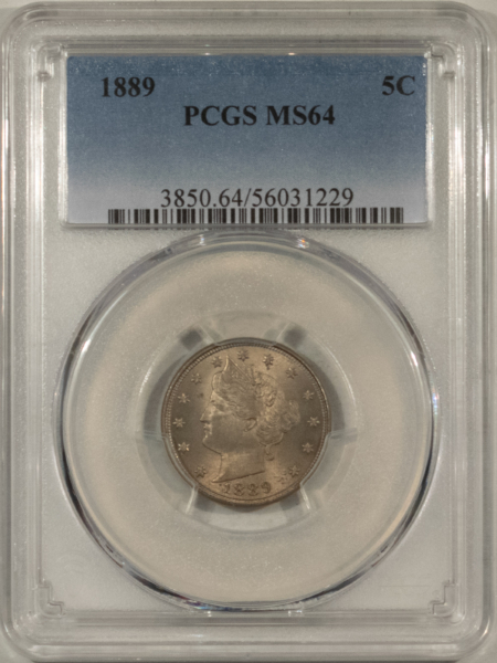 Liberty Nickels 1889 LIBERTY NICKEL – PCGS MS-64!