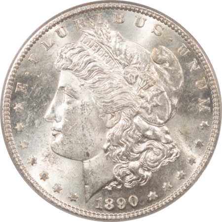 Morgan Dollars 1890-S $1 MORGAN DOLLAR – PCGS MS-63, BLAST WHITE, OLD GREEN HOLDER!