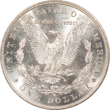 Morgan Dollars 1890-S $1 MORGAN DOLLAR – PCGS MS-63, BLAST WHITE, OLD GREEN HOLDER!