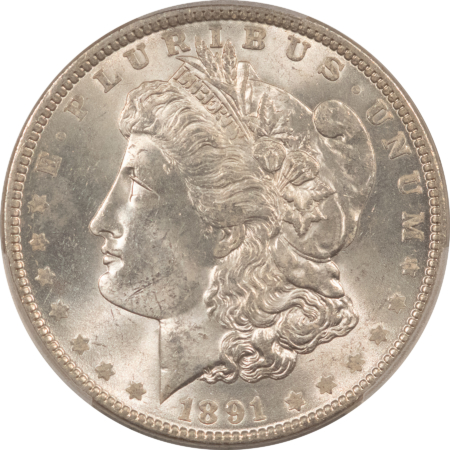 Morgan Dollars 1891 $1 MORGAN DOLLAR – PCGS MS-63 CHOICE
