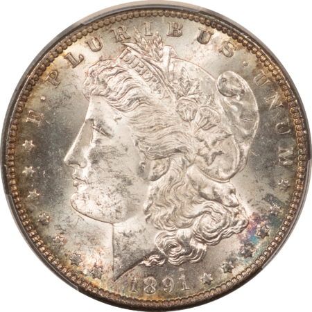 Morgan Dollars 1891-S $1 MORGAN DOLLAR – PCGS MS-62, FLASHY & ATTRACTIVE