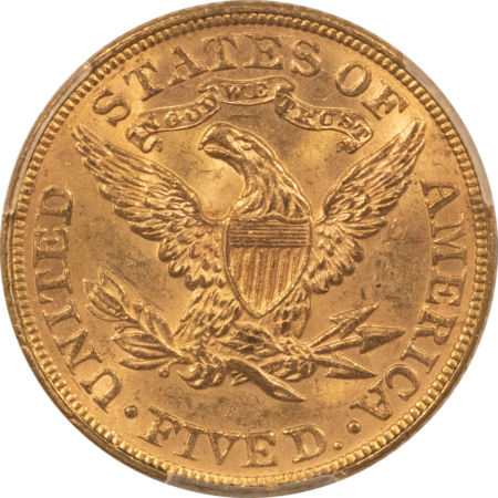 $5 1894 $5 LIBERTY GOLD HALF EAGLE – PCGS MS-63, CAC APPROVED!